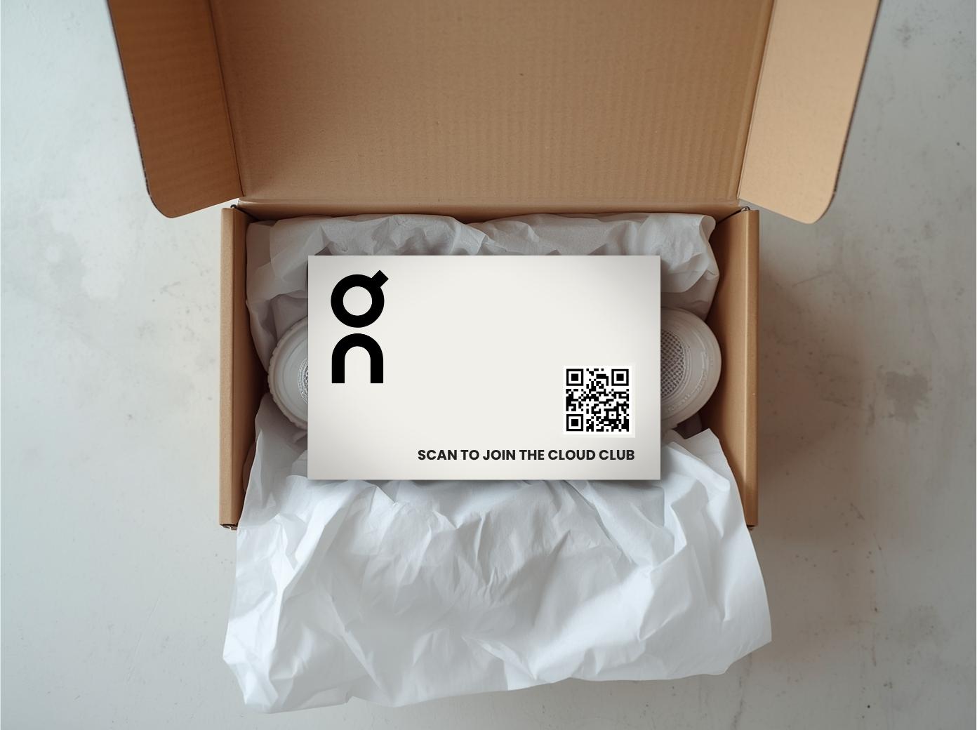 Top Down Flatlay Premium Shoebox QR Code Activation